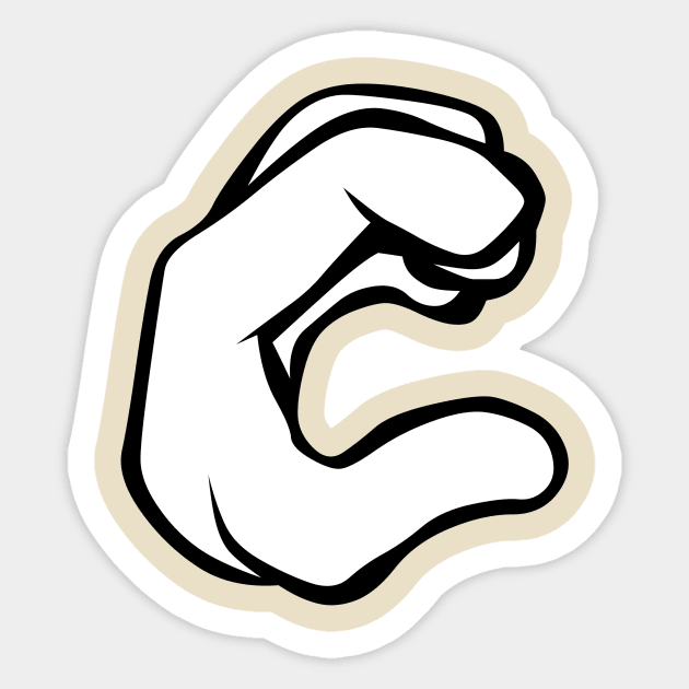 The Letter C Sticker by skullsntikis